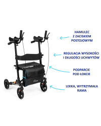 Podpórka Czterokołowa Aluminiowa z Podparciem Pod Łokcie LEXI Timago – Stabilność i Komfort