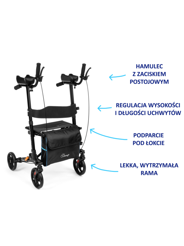 Podpórka Czterokołowa Aluminiowa z Podparciem Pod Łokcie LEXI Timago – Stabilność i Komfort