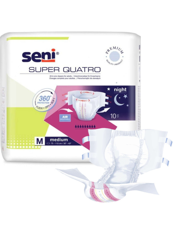 Super Seni Quatro pieluchomajtki na rzepy dla seniora