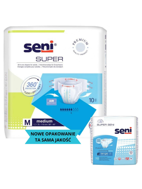 Super Seni pieluchomajtki na rzepy dla seniora