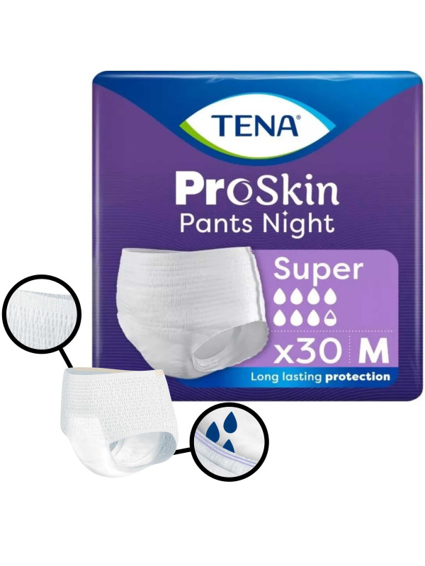 TENA Pants Super Night ProSkin majtki chłonne na noc do snu