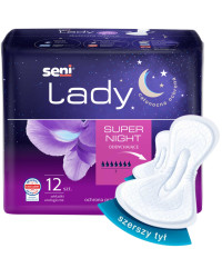 Seni Lady Super Night Wkładki Urologiczne dla Kobiet na Noc 7/7 Ochrona w Pozycji Leżącej, Komfort i Suchość przez Całą Noc