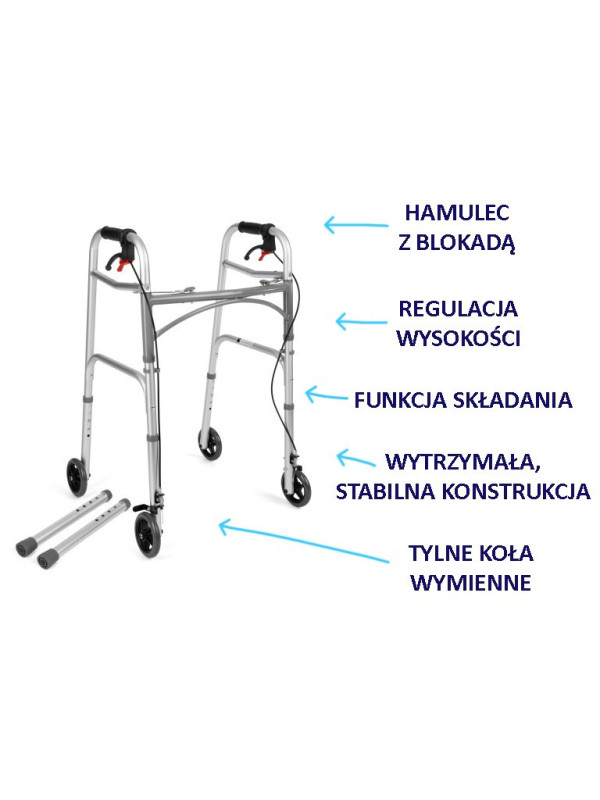 Balkonik Czterokołowy z Hamulcami JMC-C 3223 Timago  – Stabilność, Bezpieczeństwo i Komfort Chodzenia