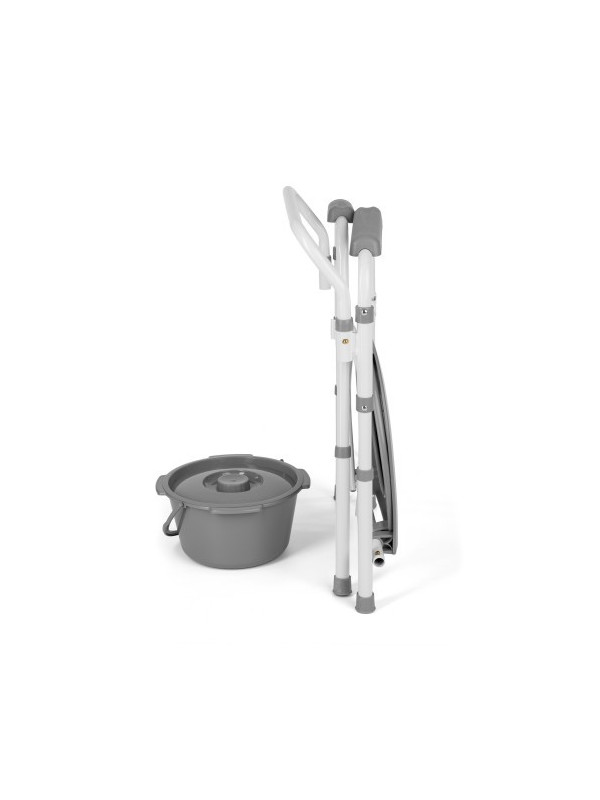 Składane krzesło toaletowe z szybkozłączkami TGR-R KT 618 Timago, idealne do małych przestrzeni