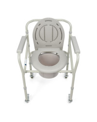 Krzesło toaletowe na kółkach TGR-R KT 023C Timago, idealne do opieki nad osobami starszymi i niepełnosprawnymi