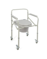 Krzesło toaletowe na kółkach TGR-R KT 023C Timago, idealne do opieki nad osobami starszymi i niepełnosprawnymi