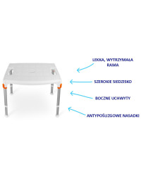 Taboret prysznicowy KING-SS1-20 Timago – Komfort i bezpieczeństwo podczas kąpieli