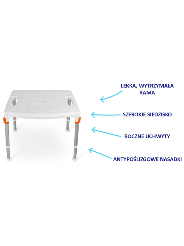 Taboret prysznicowy KING-SS1-20 Timago – Komfort i bezpieczeństwo podczas kąpieli