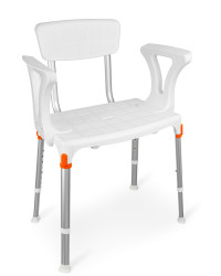 Taboret prysznicowy z oparciem i uchwytami bocznymi 3w1 KING-SS1BA-20 Timago – Wielofunkcyjność i komfort użytkowania