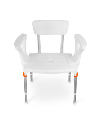 Taboret prysznicowy z oparciem i uchwytami bocznymi 3w1 KING-SS1BA-20 Timago – Wielofunkcyjność i komfort użytkowania