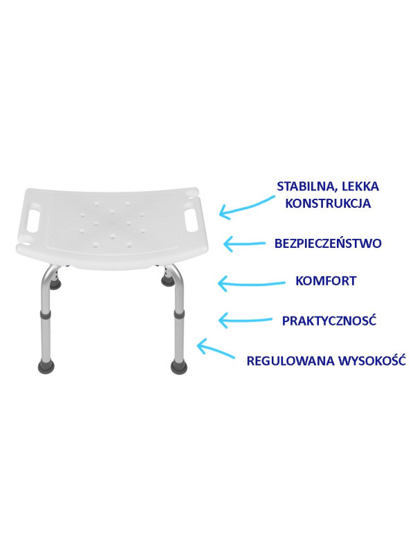 Taboret prysznicowy TGR-R KP 340L Timago – Stabilność i wygoda podczas codziennej higieny