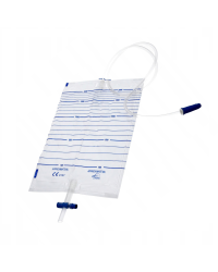 WMD2000-90 Worek do zbiórki moczu sterylny dobowy Zarys 2000 ml z zaworem T i zastawką antyzwrotną