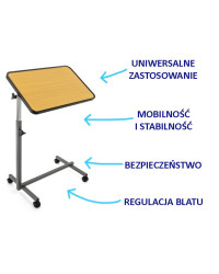Stolik przyłóżkowy dla seniora, osoby starszej – TableTIM Timago