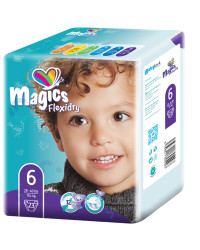Pieluchomajtki dla dzieci Magics Flexidry XL (15+ kg) – cienkie, chłonne, wygodne