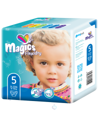 Pieluchomajtki Magics Flexidry Junior 11–16 kg – ochrona na dzień i noc, idealne dla ruchliwych dziec