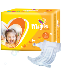 Pieluchomajtki Magics EasySoft rozmiar 5 (11–16 kg) – ultracienkie, chłonne, hipoalergiczne pieluszki dla dzieci