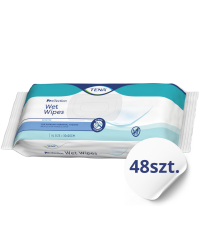 TENA Wet Wipes ProTection chusteczki nawilżane zapachowe XL 30x20 cm, 48 sztuk – do higieny dorosłych i skóry wrażliwej