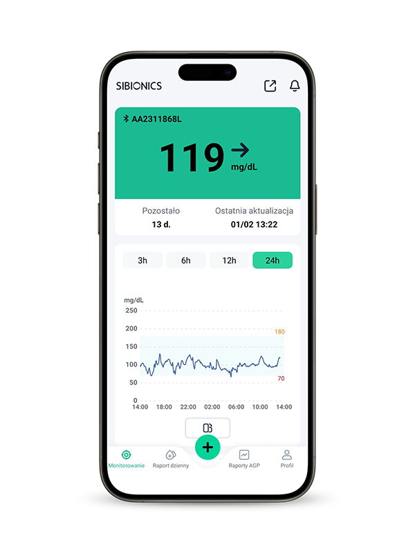 Sensor Sibionics GS1 – system ciągłego monitorowania glikemii (CGM) w czasie rzeczywistym Alternatywa dla Libre i Dexcom