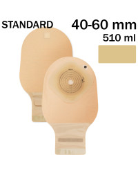 823-40 Worek Stomijny Nova1 FoldUp 40-60 mm 510 ml Otwarty Beż Dansac