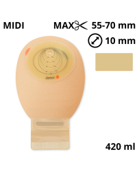 9232-10 Worek Stomijny NovaLife1 Midi 10-55/70 mm 420 ml Otwarty Beż Dansac