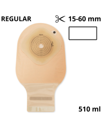 824-15 Worek Stomijny Nova1 FoldUp 15-60 mm 510 ml REGULAR Otwarty Przezroczysty Dansac