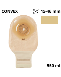 841-46 Worek Stomijny Nova1 FoldUp 15-46 mm 550 ml Convex 6 mm Otwarty Beż Dansac