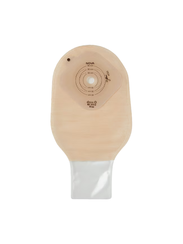 818-10 Worek Stomijny Nova1 Infant Pediatryczny 10-40 mm 250 ml  Otwarty Beżowe Dansac