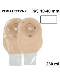 818-10 Worek Stomijny Nova1 Infant Pediatryczny 10-40 mm 250 ml  Otwarty Beżowe Dansac