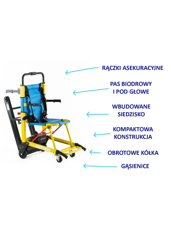 Schodołaz gąsienicowy z siedziskiem LG EVACU Plus EL Antano
