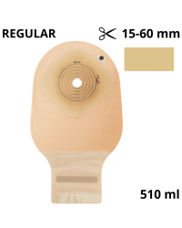 823-15 Worek Stomijny Nova1 FoldUp 15-60 mm 510 ml REGULAR Otwarty Beż Dansac