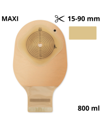 815-15 Worek Stomijny Nova1 FoldUp 15-90 mm 800 ml Otwarty Beż Dansac