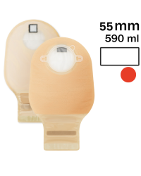 1216-55 Worek stomijny przezroczysty Dansac Nova 2 FoldUp – otwierany, z filtrem, do systemu dwuczęściowego