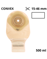 842-46 Worek Stomijny Nova1 FoldUp 15-46 mm 550 ml Convex 6 mm Otwarty Przezroczyste Dansac