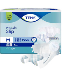 TENA Slip Plus ProSkin Pieluchomajtki Na Rzep Dla Dorosłych na Średnie Nietrzymanie Moczu 6/8 kropli