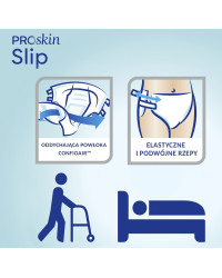 TENA Slip Plus ProSkin Pieluchomajtki Na Rzep Dla Dorosłych na Średnie Nietrzymanie Moczu 6/8 kropli