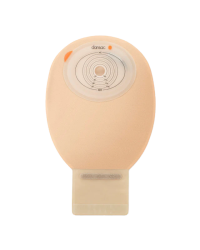 3017-15 Worek stomijny otwarty Dansac NovaLife TRE™ z okienkiem, płytka płaska 55x70 mm, beżowy