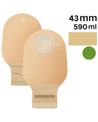 1215-43 Worek stomijny Dansac Nova 2 FoldUp 1215-43 beżowy 43mm 590 ml– do ileostomii, system dwuczęściowy, z filtrem