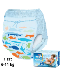 Pieluchy kąpielowe dla niemowląt do pływania 6–11 kg MAGICS Swimpants S