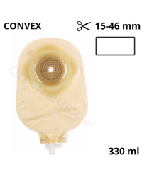 892-12 Worek Nova1 Urostomia X3 Long Wear 15-46 mm 330 ml Convex 3 mm Przezroczyste Dansac