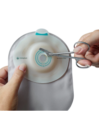 164460 Worek 1-cz Sensura Mio Convex Deep 15-33mm 490ml Szary z Okienkiem Otwarty Coloplast