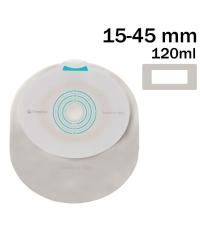 108700 Worek 1-cz Sensura Mio Mini 120 ml, 15-45mm  Zamknięty Naturalny Szary z Okienkiem Coloplast