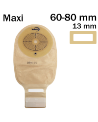 XMHDL513 Worek Jednoczęściowy Aurum  Drainable 13/60-80mm Maxi Welland Z Miodem Manuka Beż z Okienkiem Otwarty