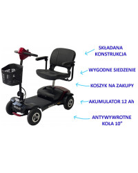Elektryczny skuter inwalidzki dla seniora MEDILIFE SWIFT 10"