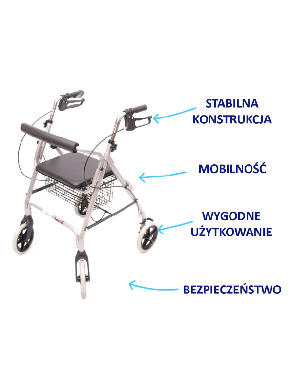 Podpórka rehabilitacyjna na kółkach Wheelie Eco BME 882